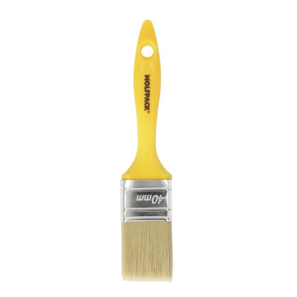 Paletina Profesional Cerda Blanca Ancho 40 mm. Cerdas Naturales Mango Plastico Ergonomico, Brocha Pintor, Pincel Pintura