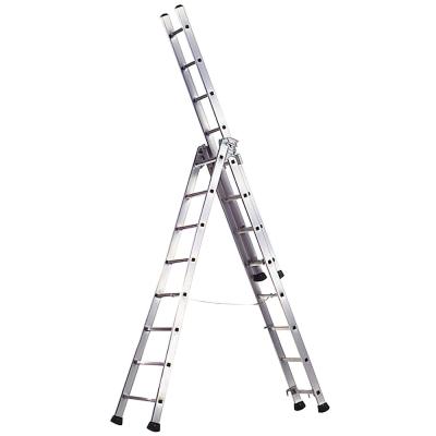 Escalera Aluminio Industrial Pronor 3 Tramos 8+8+8 Peldaños