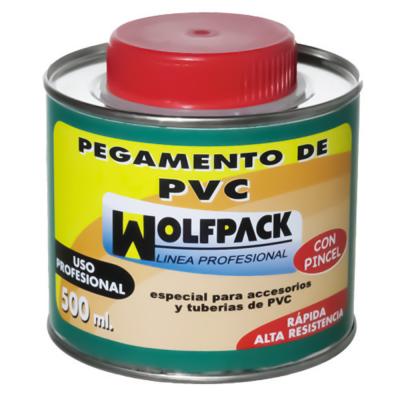 Pegamento Pvc  Wolfpack  Con Pincel 500 ml.