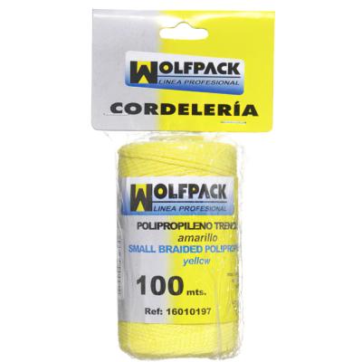 Cuerda Trencilla Polipropileno Amarillo (Bobina 100 Metros)