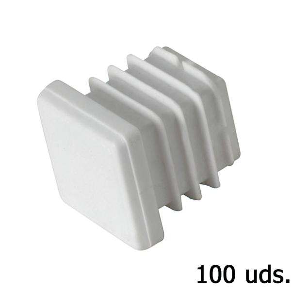 Contera Plastico Cuadrada 22x22 mm. Bolsa 100 Unidades