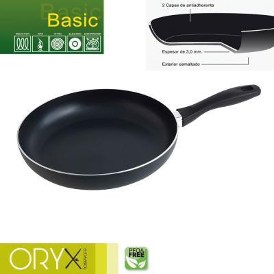 Oryx Sartén Aluminio Antiadherente Basic, Alta Resistencia, Apta Inducción, Libre PFOA, Diámetro 28 cm, Espesor 3 mm.