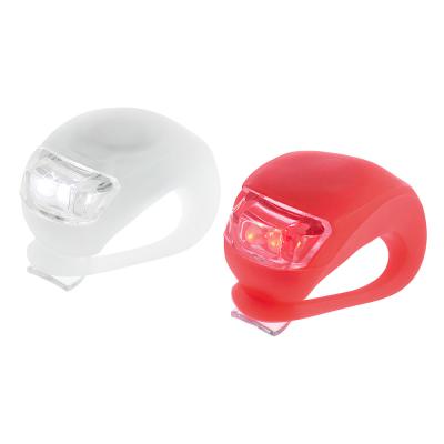 Linterna / Luces Led Para Bicicleta 2+2 Leds A pilas (2 CR2032) Cuerpo de Silicona