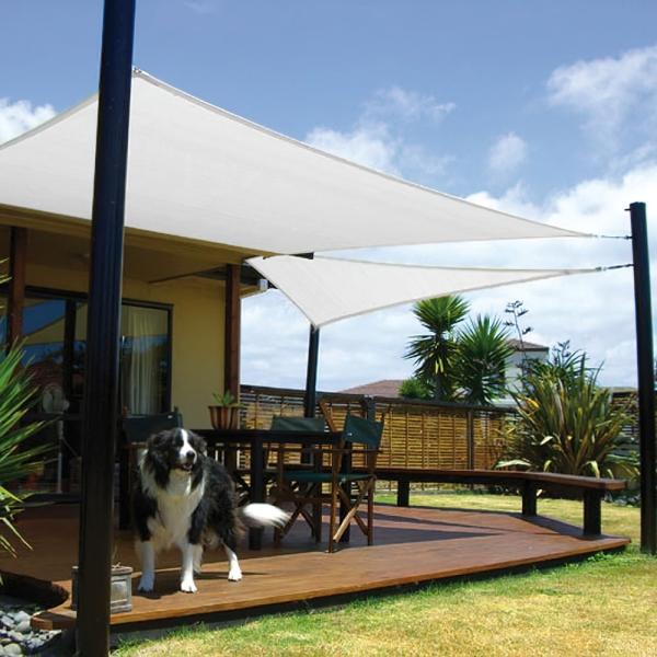 Toldo Vela Sombra Jardin Cuadrada 3,6x3,6 metros Blanca