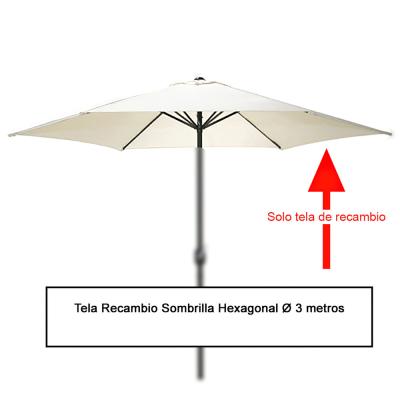 Tela Recambio Sombrilla Hexagonal Ø 3 metros (08091050)