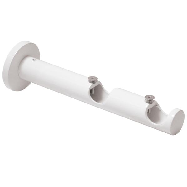 Soporte Zirconio Doble Para Barras Ø 20 mm. Acabado Blanco