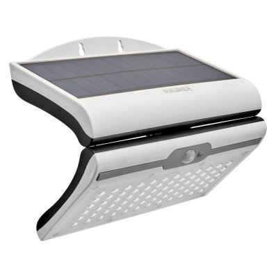 Aplique / Lampara Solar Led Jardin Blanca Con Sensor de Movimiento y Crepuscular. IP44