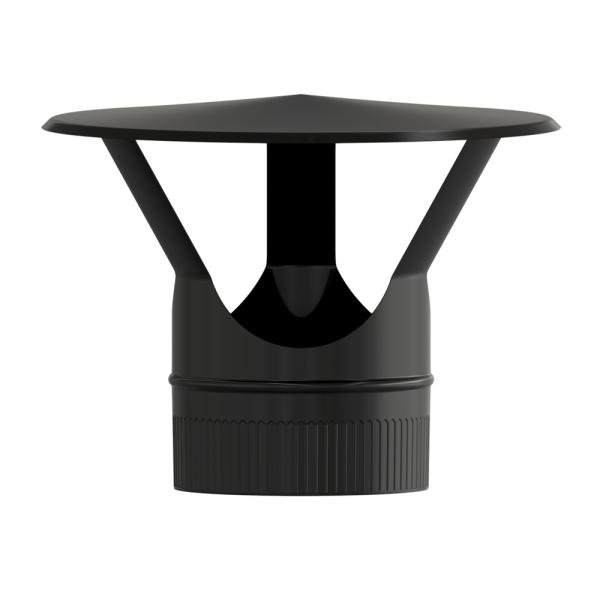 Sombrero Estufa Vitrificado Negro Ø 150 mm. Sombrero Tubo Chimenea, Sombrero Tubo Humo, Sombrero Tubo Calefacción, Sombrero Humo