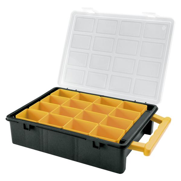 Maletin Organizador Plastico 16 Compartimentos Extraibles 242x188x60 mm. Caja Almacenaje, Malentin Organizador,